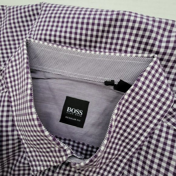 Check Boss Hugo Boss | Shirts | Hugo Boss Mens Small Check Shirt Button Down Long ...